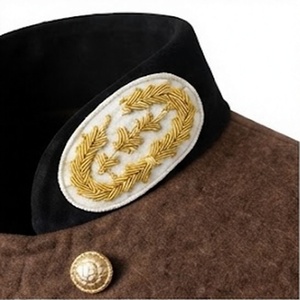 Manteau vintage pour homme en laine, brodé, double boutonnage, vêtement d'hiver, costume historique - Product Image 5