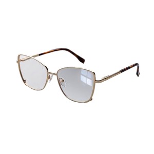 Cross-border retro cat-eye metal glasses, spring <b>hinge</b> anti-blue <b>light</b>, women's optical glasses frame, men's flat <b>light</b> glasses - Product Image 5