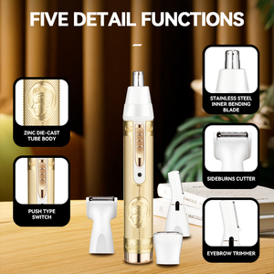 KEMEI Km-132 capelli <span class=keywords><strong>per</strong></span> <span class=keywords><strong>naso</strong></span> Trimmer 4 in 1 multifunzione ricaricabile <span class=keywords><strong>per</strong></span> <span class=keywords><strong>naso</strong></span> <span class=keywords><strong>e</strong></span> orecchio Set Design moderno Unisex piccolo rasoio - Product Image 4