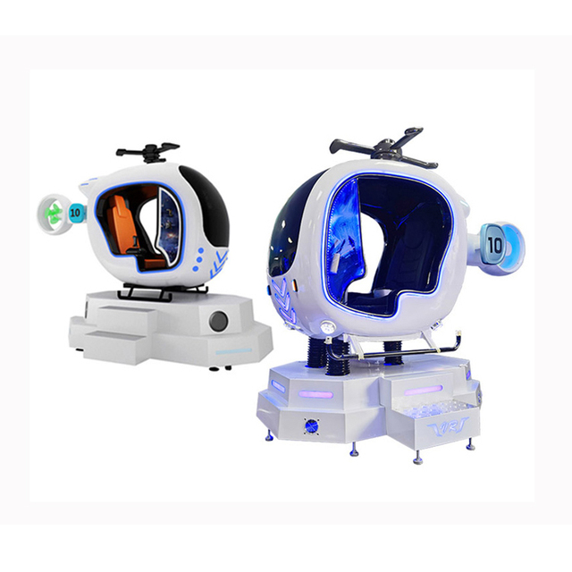 Best Quality Indoor Metal Game Center Cockpit 9D VR Helicopter Flight Simulator with 80+ Games for Theme Parks