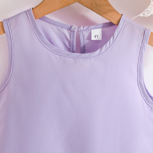 Exquisito Vestido de Manga Corta para Niñas para Fiestas, Hermosas Flores 3D con Botones, Ropa Formal Infantil, Venta al por Mayor de Fábrica - Product Image 3