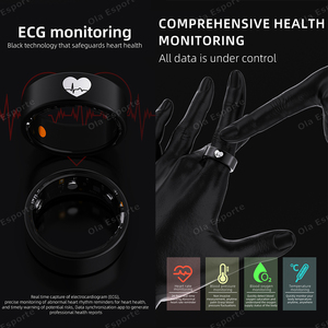 แหวนสมาร์ทตรวจวัดคลื่นไฟฟ้าหัวใจ (ECG) รุ่นใหม่ ตรวจวัดอัตราการเต้นของหัวใจ ออกซิเจนในเลือด ตรวจสุขภาพ โหมดกีฬาหลากหลายรูปแบบ วัดอุณหภูมิ กันน้ำ 3ATM สมาร์ทริง 2025 - Product Image 5