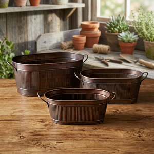 Ensemble de 3 bacs à fête galvanisés - Product Image 3