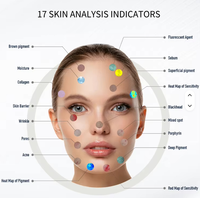 Analyseur de peau intelligent 3D personnalisé avec prise en charge de 19 langues, scanner facial, machine d'analyse de la peau, testeur facial