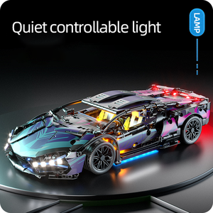 Bộ đồ chơi lắp ráp mô hình xe đua thể thao phong cách cá tính bằng gạch xây dựng, đồ chơi giáo dục điện tử cho trẻ em từ 5-7 tuổi - Product Image 3