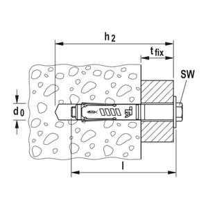 FISCHER - 90270 Cheville en acier robuste avec vis à tête hexagonale TA M - EAN 4006209902707 ANCHORS ANCRAGES MÉCANIQUES - Product Image 4