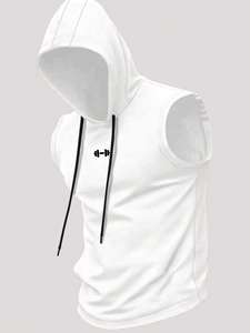 Camiseta Deportiva con Capucha Estampada para Hombre, Precio de Fábrica, Sin Mangas, para Gimnasio, Entrenamiento, Fitness, Musculación - Product Image 2