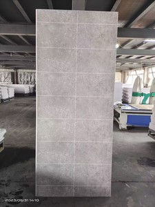 Panel de Pared <span class=keywords><strong>para</strong></span> Ducha de PVC con Acabado UV, Impermeable, de Alta Calidad, con Diseño de Mármol Gris Hormigón, 1/1.2m, <span class=keywords><strong>para</strong></span> Decoración de Baños - Product Image 1