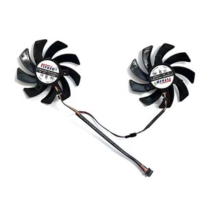 หม้อน้ำ RX580 0.45A FD7010H12S FDC10H12S9-C 4PIN 85มม. DC 12V สำหรับ XFX R9 390/390X <span class=keywords><strong>8G</strong></span> <span class=keywords><strong>RX570</strong></span> RX470 RX580พัดลมการ์ดจอ RS - Product Image 4