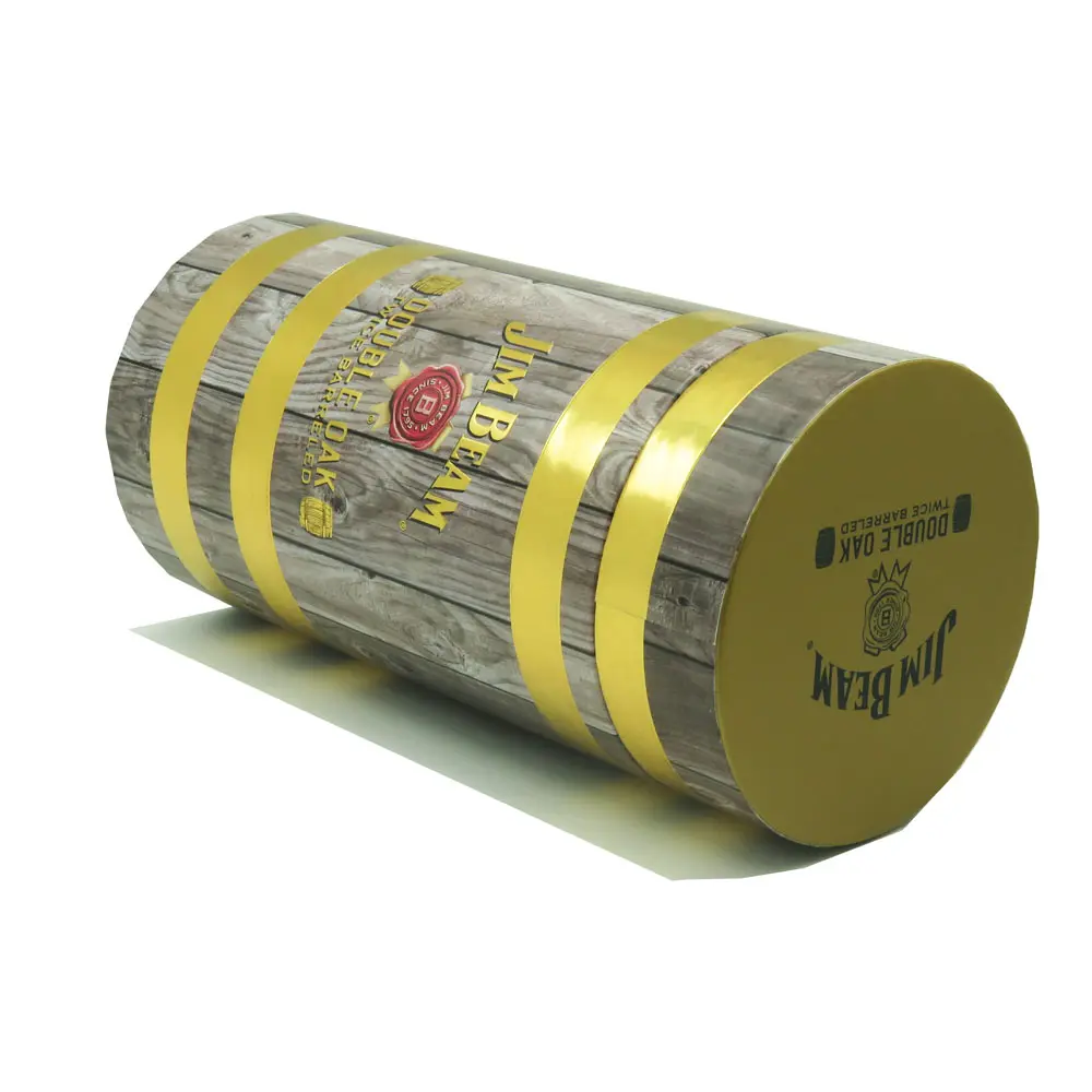 Usquebaugh大麦-ブリーバーボンウイスキー包装ギフトボックスラウンドバレル板紙チューブ