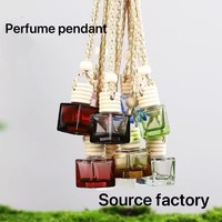 Diffuseur d'huiles essentielles moderne en verre carré de 8 ml, pour voiture et maison, désodorisant, flacon de parfum à clipser, couleurs personnalisées, vide, non toxique