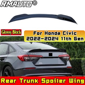For Honda Civic 2022-2024 11th Gen Rear <b>Trunk</b> Spoiler Wing Car Rear Spoiler Rear Roof Wing Spoiler Body Kit Car Accessories - Product Image 1