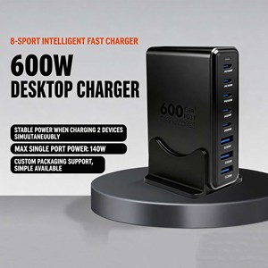 600W GaN Desktop Fast Charger 6 USB Ports PD3.1 Universal Laptop Tablet Phone Charging Station - Product Image 2