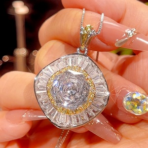 Eco-friendly Copper Gold Plated 14-10MM White Zircon Necklace <b>Earrings</b> Ring Jewelry <b>Sets</b> for Wedding for Romantic Bridal Style - Product Image 4