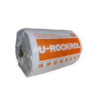 Rouleau de laine de roche isolante pour réservoirs industriels, 50 kg/m³, 100 mm, matériaux thermiques haute température, couverture en laine de roche avec treillis métallique