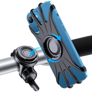 Supporto cellulare per bicicletta 2024 per telefono per moto 360 grado girevole universale in Silicone per tutti i 4.0 cellulari "-6.7" - Product Image 1