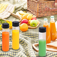 Botol Minuman Plastik PET Bentuk Bulat untuk Jus, Teh Susu, dan Minuman Lainnya, Ukuran 300ml 400ml 500ml 600ml, Dijual Grosir, Promo!