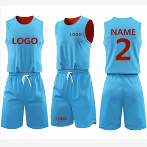 Grosir Anak-anak Dewasa Basket Bolak Balik Memakai Pria Basket Bolak Balik Seragam Harga Murah Olahraga Jersey Set