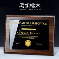 Medaillen Custom Company Autor isierungs lizenz Crystal Wooden Business Trophy Award Plakette