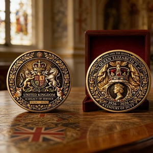 Nouvelle Arrivée Exceptionnelle : Pièce Commémorative 3D Couronne Royale de la Reine <span class=keywords><strong>Elizabeth</strong></span> <span class=keywords><strong>II</strong></span> 1926-2026 – Héritage du Devoir – Cadeau de Collection pour les Fans du Royaume-Uni - Product Image 1