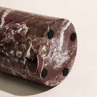 Seau à glace de luxe personnalisé en marbre naturel Rosa Levanto pour champagne, bière, boissons, refroidisseur de vin pour bar et fêtes