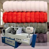 BESTSUN BSHF450 Machine à coudre automatique pour ourlets croisés de serviettes en tissu éponge, point noué, efficacité 600 pièces/heure, largeur de travail 170-450 mm