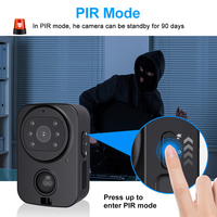 PD01 Wasserdichte Mini-Körper kamera FHD 1080P PIR mit kleiner Tasche für Motorrad-Sport DV & Security Wearable Mini Body Worn Cam