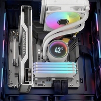 Ventilador de PC RGB ARGB de 120 mm AM5 AM4 AM3 LGA 2011 2011-3 1700 1851 X99, Refrigeración Líquida para Juegos, Color Blanco, para Enfriador de CPU AIO, Radiador