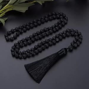 عقد من الخرز الدائري بسعر الجملة مع شراريب من Mala ، قلادة حفلات عصرية - Product Image 4
