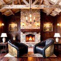 Fauteuil une place en cuir véritable style aviateur, luxueux, vintage, style industriel, noir, rembourré en éponge, métal cuivré