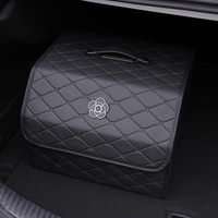 Organisateur de coffre de voiture en cuir multifonctionnel tout-en-un pour accessoires intérieurs de style féminin