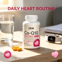 CoQ10 Softgels Max-Absorption Coenzyme Q10 Active Soin Cardiaque Énergie Cellulaire Antioxydant Complément Alimentaire 60 Gélules