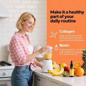 Sıvı biyotin potens saç dökülmesi takviyesi tırnak sertleştirme ve büyüme saç büyüme vitaminleri kollajen takviyesi düşer - Product Image 6