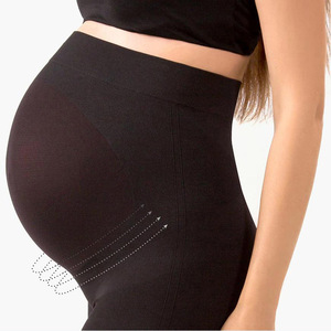 OEM all'ingrosso di maternità Leggings senza soluzione di continuità sopra la pancia gravidanza pantaloni Yoga allenamento palestra comodo - Product Image 3