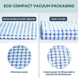 Essuie-vaisselle personnalisables pour la cuisine – Lot de 8 torchons de cuisine en coton pour sécher la vaisselle – Essuie-vaisselle absorbants pour le nettoyage et le ménage - Product Image 6