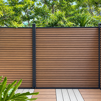 Panneau de clôture de jardin en WPC, panneau de clôture extérieur en composite bois-plastique pour projets de clôture décorative de cours d'appartements