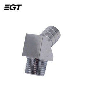 45 derece isıtıcı hortum emme manifoldu uydurma 1/<span class=keywords><strong>2</strong></span> "NPT 5/8" Barb krom - Product Image 2
