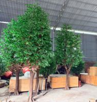 Arbre artificiel en plastique Ficus Benjamina sur mesure, hauteur 400 cm, design réaliste, luxe, décoration pour hall d'hôtel, centre commercial, villa