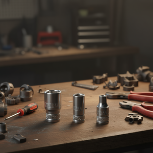 Fervi Chrome Plated Hexagon <b>Socket</b> Wrench DIY Grade Automotive Repair 6mm <b>8mm</b> 10mm Set - Product Image 3