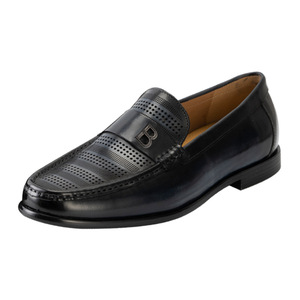 Mocassins en cuir véritable pour hommes, bout rond, à enfiler, respirants, pour le bureau, la carrière, chaussures habillées d'été - Product Image 4