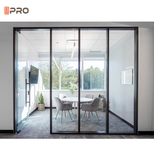 ตู้ครัวอลูมิเนียมกระจกสีดำดีไซน์ประตูบานเลื่อน Kia - Product Image 1