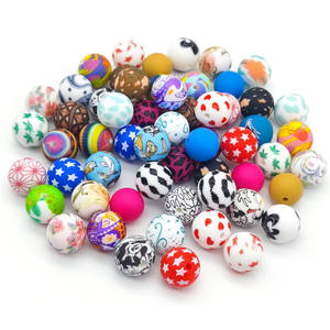 Nouveauté bijoux à bricoler soi-même pendentifs de qualité alimentaire cadeau d'infirmière à mâcher stylo à perles silicone softball football sport perles focales - Product Image 3