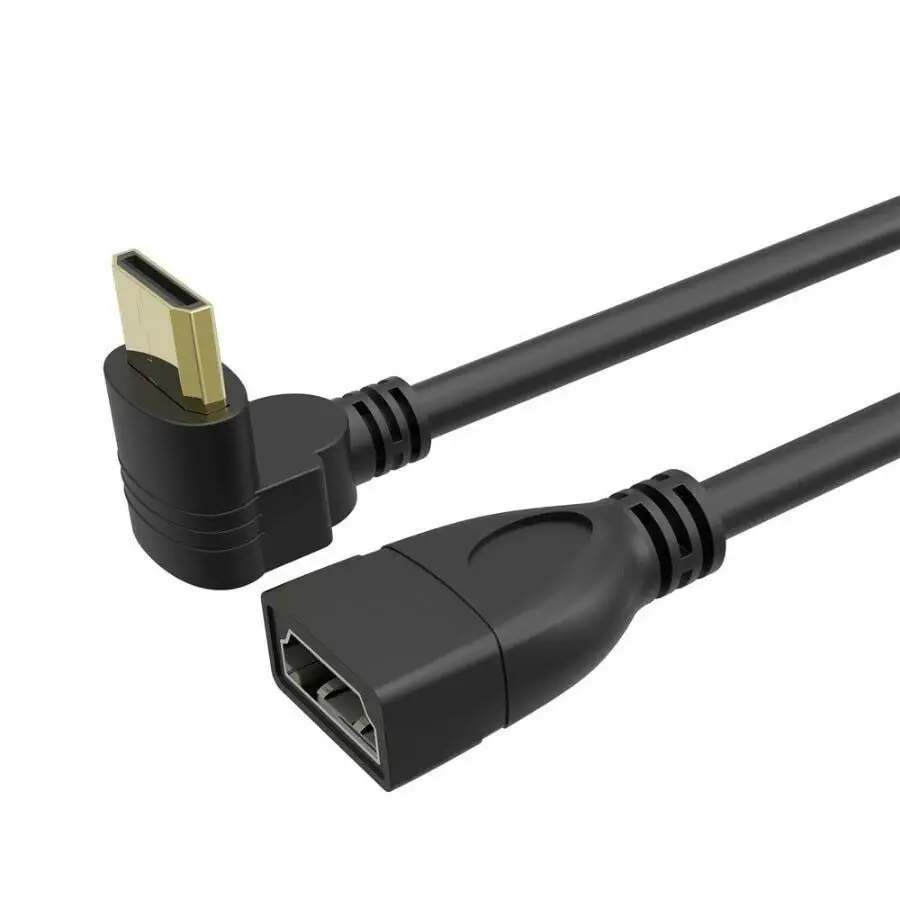 90 Degree Left Angle Mini HDMI Male to HDMI Female Adapter Cable Connector 15CM