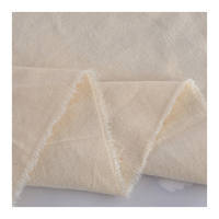 Tissu en coton uni à prix abordable, blanc/gris blanchi, tissé en voile de coton et dacron pour vêtements ou sacs