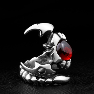 Soldato in acciaio SS8-032R acciaio inox anello di scorpione per gli uomini Punk Biker gioielli Cool alla moda gioielli all'ingrosso - Product Image 4