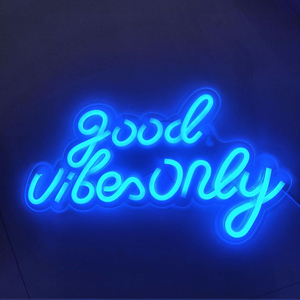 <span class=keywords><strong>Good</strong></span> <span class=keywords><strong>Vibes</strong></span> <span class=keywords><strong>Only</strong></span> Neon Signs Décoration murale légère décorative en silicone pour chambre à coucher - Product Image 1