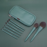 Set kuas rias perak rambut sintetis kustom mewah 8 buah harga pabrik 8 buah 10 buah