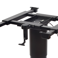 Awnlux WGB67001 Pied de table coulissant à quatre voies en aluminium pour camping-car, réglable par vérin à gaz/pneumatique, base en acier pour caravane et bateau
