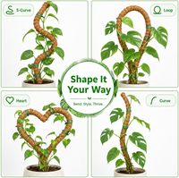 Support en plastique Coco Moss Pole de style moderne pour plantes grimpantes Monstera, design empilable