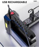 Venta al por mayor de linternas LED de alta potencia 8 LED de carga solar USB recargable Linterna de mano luces lámparas de trabajo